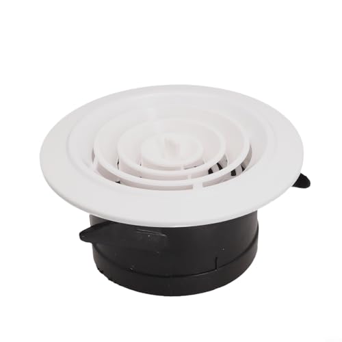 Verstellbare ABS-Entlüftungsabdeckung mit rundem Gitter für Wand- oder Deckenmontage, unterstützt Auspuff- und Rohrventilatorsysteme (100 mm) von HEIBTENY