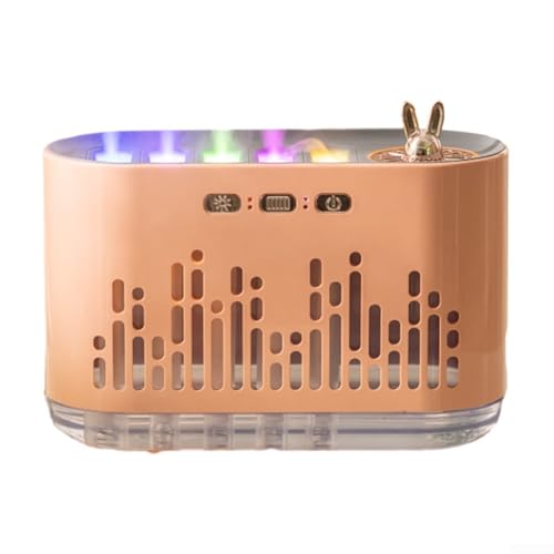Verstellbarer bunter Luftbefeuchter mit dynamischer Musik, Aromatherapie-Maschine für Zuhause (orange) von HEIBTENY