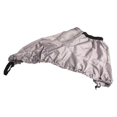 Wasserdichte Sprühabdeckung für Kajak, Kanu, bequem und verstellbar für einfache Verwendung (L grau) von HEIBTENY