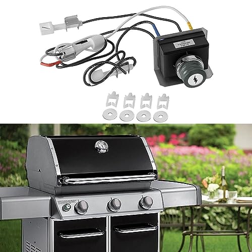 Zündgerät-Ersatz-Set mit Frontbedienfeld für Weber für Genesis 310 320 Gasgrills (1 x Sammelbox + 1 x Drähte + 4 x Drahtklemmen + 4 x Unterlegscheiben) von HEIBTENY