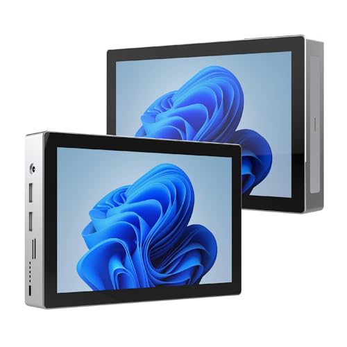 HEIGAOLAPC Mini PC Computer Mini Computer Desktop PC Celeron N95, Mini-pc Windows 11 Pro 16GB RAM 512GB eMMC mit 7 Zoll Touchscreen HD IPS, Dualer 4K Display Ausgang, HDMI, Type-C, SIM 4G, Duales LAN von HEIGAOLAPC