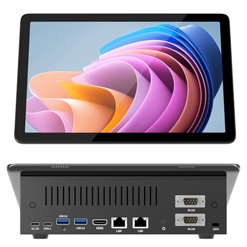 HEIGAOLAPC Mini PC, 10,1 Zoll Alder Lake N100 Win 11 Tablet (bis zu 3,4 GHz), Mini-Computer mit 8 GB RAM, 128 GB ROM, HDMI-Unterstützung 4K-Bildschirm, WiFi 5, BT 5.2, USB 3.0 und Typ-C von HEIGAOLAPC