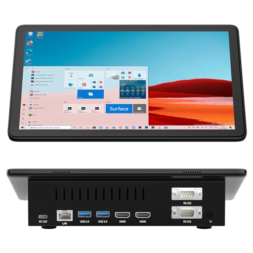 HEIGAOLAPC Mini PC, 10.1 Inch Win 11 Pro Tablet PC Celeron J4125 8GB RAM/128GB ROM (up to 2.7 Ghz), Mini Computer | WiFi 5 | BT 4.2 | 4K UHD | Dual HDMI | RJ45 | von HEIGAOLAPC