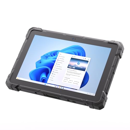 HEIGAOLAPC Rugged Tablet, N100 Win11 Pro 8 GB RAM 128 GB eMMC, 10,1-Zoll-Tablet mit 16000 mAh Akku USB3.0 / WiFi / BT5.0/1280 * 800 IPS für Außendienstmitarbeiter von HEIGAOLAPC