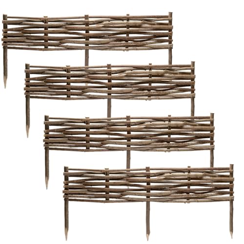 Robuste Haselnuss Beeteinfassung Beetumrandung Set - 4 Elemente Robuste Haselnuss Beeteinfassung Beetumrandung Set - 4 Elemente von HEIGART