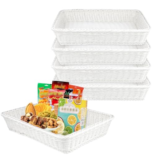 HEIHAK Poly-Weidenkörbe, Brotkörbe, 40 x 30 x 7,1 cm, Restaurantqualität, feuchtigkeitsbeständig, für die Aufbewahrung in der Küche, Tisch-Servierung, Hotel-Buffet, Weiß, 5 Stück HEIHAK Poly-Weidenkörbe, Brotkörbe, 40 x 30 x 7,1 cm, Restaurantqualität, feuchtigkeitsbeständig, für die Aufbewahrung in der Küche, Tisch-Servierung, Hotel-Buffet, Weiß, 5 Stück von HEIHAK