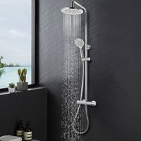 Heilmetz - Duschsystem mit Thermostat Dusche Regendusche und Handbrause Set Chrom von HEILMETZ
