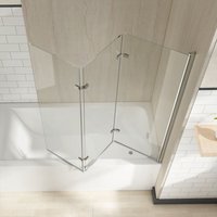 Heilmetz - Badewannenaufsatz 120x140cm Badewanne Duschwand mit Dreifachfalttür Nanobeschichtungen 6mm Sicherheitsglas Badewanne Duschwand Glas Heilmetz - Badewannenaufsatz 120x140cm Badewanne Duschwand mit Dreifachfalttür Nanobeschichtungen 6mm Sicherheitsglas Badewanne Duschwand Glas von HEILMETZ