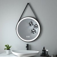 Heilmetz Badspiegel mit Beleuchtung Rund LED Wandspiegel Touch Dimmbar(3000k-6500k) Badezimmerspiegel 60cm von HEILMETZ