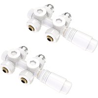 Thermostat Multiblock für Heizkörper 2 Stück Weiß Ventil-Armaturen Eck-und Durchgangsform Typ 1 - Heilmetz Thermostat Multiblock für Heizkörper 2 Stück Weiß Ventil-Armaturen Eck-und Durchgangsform Typ 1 - Heilmetz von HEILMETZ