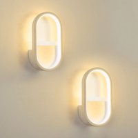 LED-Wandleuchte Innen Modern 15W led Wandlampe Kaltweißes/Neutrales/Warmweißes für Wohnzimmer Schlafzimmer Treppenhaus Flur Weiß,2 Stück - Heilmetz von HEILMETZ