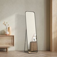Standspiegel mit Chorm Metallrahmen 160x40cm Wandspiegel Ganzkörperspiegel Neigbar und wandmontiert für Wohnzimmer Schlafzimmer Badezimmer Garderobe von HEILMETZ