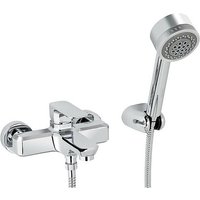 Aufputz-Wannen-Einhebelmischer-Set Evando inkl. Handbrause, Wandbrausehalter und Brauseschlauch - chrom von HEIMA-PRESS