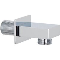 Design-Wandanschlussbogen 90° mit Rückflussverhinderer - rechteckige Ausführung - chrom Design-Wandanschlussbogen 90° mit Rückflussverhinderer - rechteckige Ausführung - chrom von HEIMA-PRESS