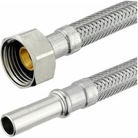 Flexibler Verbindungsschlauch - 1 x Überwurfmutter 1/2'' mit Dichtung und 1 x Rohrstutzen 10 mm - Länge 500 mm von HEIMA-PRESS