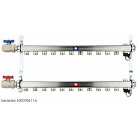 Heima-press - Heizkörperverteiler aus Edelstahl für 11 Heizkreise - mit Anschlussset waagrecht von HEIMA-PRESS