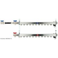 Heima-press - Heizkörperverteiler aus Edelstahl für 11 Heizkreise - mit WMZ-Anschlussset 110 mm waagrecht von HEIMA-PRESS