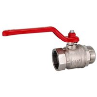 Kugelhahn 1 1/4'' IG x 1 1/4'' AG - DN 32 - Messing vernickelt - mit Hebelgriff rot Kugelhahn 1 1/4'' IG x 1 1/4'' AG - DN 32 - Messing vernickelt - mit Hebelgriff rot von HEIMA-PRESS