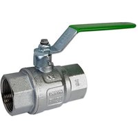 Kugelhahn 1 1/4'' IG x 1 1/4'' IG - DN 32 - Messing vernickelt - mit Hebelgriff grün - voller Durchgang - mit DVGW Kugelhahn 1 1/4'' IG x 1 1/4'' IG - DN 32 - Messing vernickelt - mit Hebelgriff grün - voller Durchgang - mit DVGW von HEIMA-PRESS