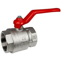 Kugelhahn 2'' IG x 2'' IG - DN 50 - Messing vernickelt - mit Hebelgriff rot Kugelhahn 2'' IG x 2'' IG - DN 50 - Messing vernickelt - mit Hebelgriff rot von HEIMA-PRESS
