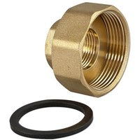 Messing Gewindefitting-Übergangsverschraubung 1 1/2'' (Überwurf) x 3/4'' IG inkl. Dichtring von HEIMA-PRESS