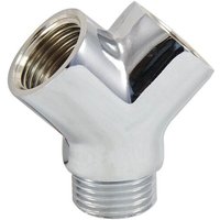 Messing Gewindefitting-Y-Stück 1x 1/2''AG - 2 x 1/2'' IG - verchromt Messing Gewindefitting-Y-Stück 1x 1/2''AG - 2 x 1/2'' IG - verchromt von HEIMA-PRESS