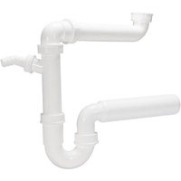 Raumsparsifon DN 40 (1 1/2'') für Spüle - mit Schlauchanschluß DN 20 (3/4'') - Abgangsrohr DN 50 von HEIMA-PRESS