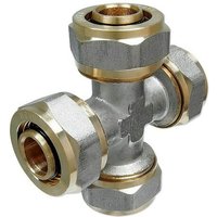 Schraubfitting-Kreuzung (4 x) 20 x 2,0 mm für Alu-Mehrschicht-Verbundrohr von HEIMA-PRESS