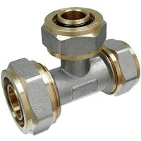 Schraubfitting-T-Stück 20 x 2,0 - 16 x 2,0 - 16 x 2,0 mm für Alu-Mehrschicht-Verbundrohr Schraubfitting-T-Stück 20 x 2,0 - 16 x 2,0 - 16 x 2,0 mm für Alu-Mehrschicht-Verbundrohr von HEIMA-PRESS