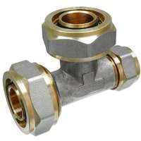 Schraubfitting-T-Stück 20 x 2,0 - 20 x 2,0 - 16 x 2,0 mm für Alu-Mehrschicht-Verbundrohr von HEIMA-PRESS