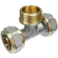 Schraubfitting-T-Stück mit Außengewinde 20 x 2,0 - 3/4'' - 20 x 2,0 mm für Alu-Mehrschicht-Verbundrohr Schraubfitting-T-Stück mit Außengewinde 20 x 2,0 - 3/4'' - 20 x 2,0 mm für Alu-Mehrschicht-Verbundrohr von HEIMA-PRESS