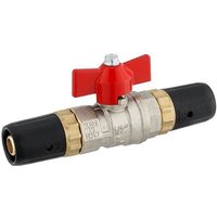 Steck-Kugelhahn 16 x 2 für Heizung - Flügelgriff rot für Mehrschicht-Verbundrohr Steck-Kugelhahn 16 x 2 für Heizung - Flügelgriff rot für Mehrschicht-Verbundrohr von HEIMA-PRESS
