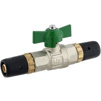 Steck-Kugelhahn 16 x 2 mm für Trinkwasser - Flügelgriff grün für Mehrschicht-Verbundrohr Steck-Kugelhahn 16 x 2 mm für Trinkwasser - Flügelgriff grün für Mehrschicht-Verbundrohr von HEIMA-PRESS