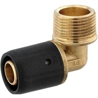 Steck-Winkel 90° - 20 x 2,0 mm - 3/4'' AG für Mehrschicht-Verbundrohr Steck-Winkel 90° - 20 x 2,0 mm - 3/4'' AG für Mehrschicht-Verbundrohr von HEIMA-PRESS