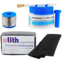 Heima-press - Weichlötset für Kupfer-Fittings - Fittinglötpaste + Lötzinn + 10 Stk. Reinigungsvlies gratis von HEIMA-PRESS