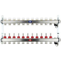 Fußbodenheizungsverteiler aus Edelstahl mit Topmeter für 11 Heizkreise - ohne Anschlussset Fußbodenheizungsverteiler aus Edelstahl mit Topmeter für 11 Heizkreise - ohne Anschlussset von HEIMA24