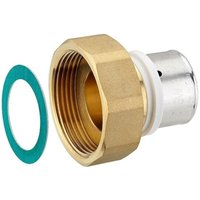 Press-Verschraubung mit Überwurfmutter 1 1/2'' IG - flachdichtend - für Alu-Verbundrohr 32 x 3,0 mm Press-Verschraubung mit Überwurfmutter 1 1/2'' IG - flachdichtend - für Alu-Verbundrohr 32 x 3,0 mm von HEIMA24