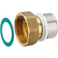 Press-Verschraubung mit Überwurfmutter 1 1/2'' IG - flachdichtend - für Alu-Verbundrohr 40 x 3,5 mm Press-Verschraubung mit Überwurfmutter 1 1/2'' IG - flachdichtend - für Alu-Verbundrohr 40 x 3,5 mm von HEIMA24