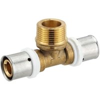 Pressfitting-T-Stück 20 x 2,0 - 3/4 Zoll Außengewinde - 20 x 2,0 mm für MV-Rohr Pressfitting-T-Stück 20 x 2,0 - 3/4 Zoll Außengewinde - 20 x 2,0 mm für MV-Rohr von HEIMA24