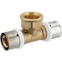 Pressfitting-T-Stück 26 x 3,0 - 3/4 Zoll Innengewinde - 26 x 3,0 mm für MV-Rohr Pressfitting-T-Stück 26 x 3,0 - 3/4 Zoll Innengewinde - 26 x 3,0 mm für MV-Rohr von HEIMA24
