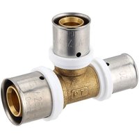 Pressfitting-T-Stück - reduziert - 26 x 3,0 - 20 x 2,0 - 20 x 2,0 mm für MV-Rohr Pressfitting-T-Stück - reduziert - 26 x 3,0 - 20 x 2,0 - 20 x 2,0 mm für MV-Rohr von HEIMA24