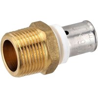 Pressfitting-Übergang 16 x 2,0 mm - 3/4 Zoll Außengewinde für MV-Rohr Pressfitting-Übergang 16 x 2,0 mm - 3/4 Zoll Außengewinde für MV-Rohr von HEIMA24