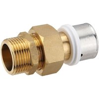 Pressfitting-Verschraubung 32 x 3,0 mm - 1 Zoll Außengewinde flachdichtend für MV-Rohr von HEIMA24