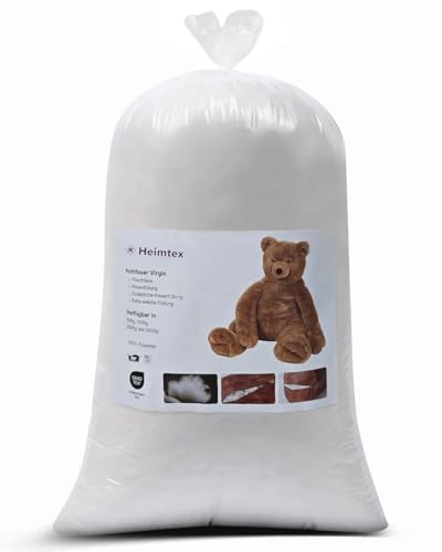 HEIMTEX Füllwatte 3kg - 100% Polyesterfasern Füllmaterial - Flauschige Füllwatte waschbare aus Baumwolle, Perfekt für Kissenfüllung, Kuscheltier füllung, Spielzeugfüllung, & DIY Projekte (3 kg) von HEIMTEX