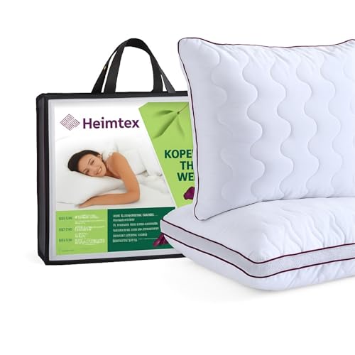 Kopfkissen 80x80 cm – Atmungsaktives Mikrofaser Kissen mit Airflow-Netz, verstellbare Füllung mit Reißverschluss, waschbar, weich & stützend – Made in Germany – 1er oder 2er Pack (1er-Pack) von HEIMTEX