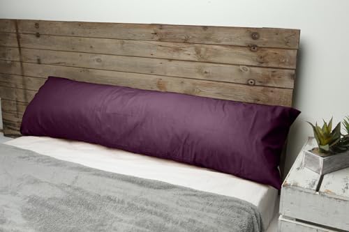 Heimtex Langes Seitenschläferkissen - 5ft Körperkissen mit Atmungsaktivem Mikrofaserbezug, Weiche und Feste Unterstützung für Schwangerschaft und Stillzeit (Pflaume) von HEIMTEX