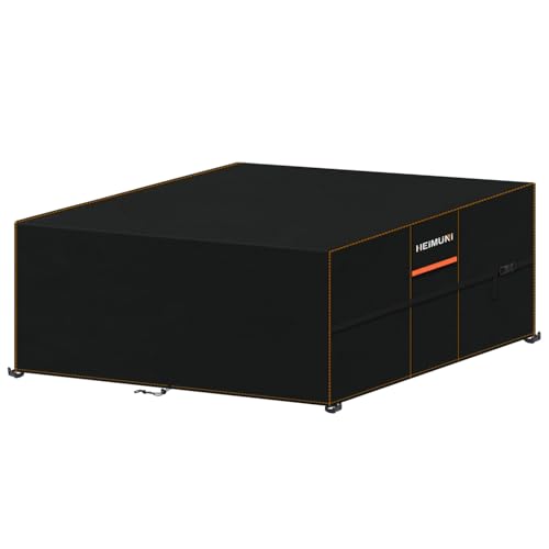HEIMUNI Abdeckung Gartenmöbel Wasserdicht 255x215x80cm Loungesofa Abdeckung Gartenlounge Schutzhülle Tisch Abdeckplane Tischabdeckung Schutzhülle für Loungemöbel Sitzgruppe, Anti-UV von HEIMUNI