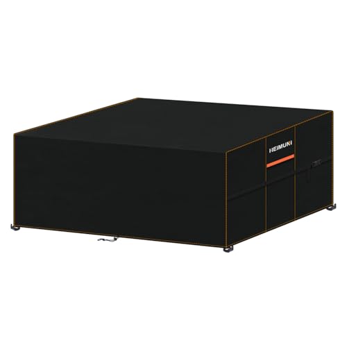 HEIMUNI Abdeckung Gartenmöbel Wasserdicht Abdeckplane Gartenmöbel Schutzhülle Gartenmöbel Tisch Abdeckplane Loungesofa Abdeckung Schutzhülle für Loungemöbel Sitzgruppe, Anti-UV 420D, 220x140x75cm von HEIMUNI