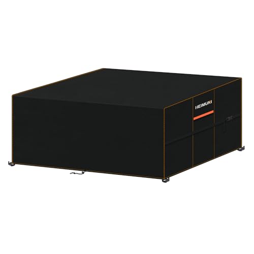 HEIMUNI Abdeckung Gartenmöbel Wasserdicht Schutzhülle Gartenmöbel Winterfest Abdeckplane Gartenmöbel Lounge Abdeckung 420D Oxford Abdeckhauben Hüllen für Gartentische Terrassenmöbel 200x140x90cm von HEIMUNI
