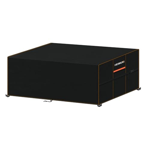 HEIMUNI Abdeckung Gartenmöbel Wasserdicht Lounge Abdeckung Schutzhülle Gartenmöbel Winterfest Abdeckplane Gartenmöbel 420D Oxford Abdeckhauben Hüllen für Gartentische Terrassenmöbel 220x90x80cm von HEIMUNI
